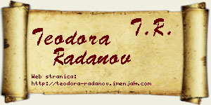 Teodora Radanov vizit kartica
